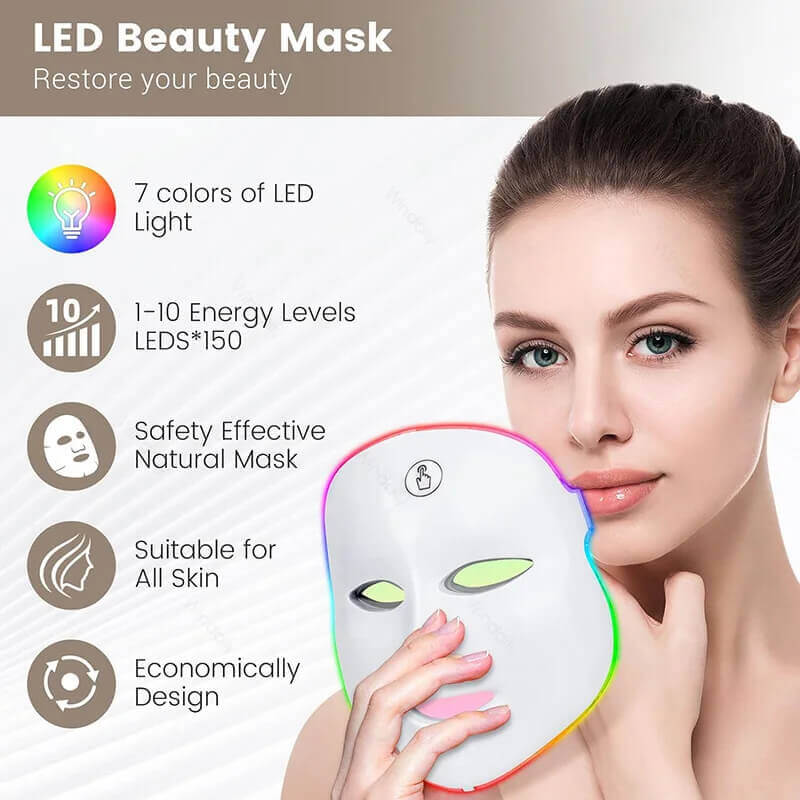 Rechargeable LED Face Mask – Photon Light Therapy for Glowing Skin