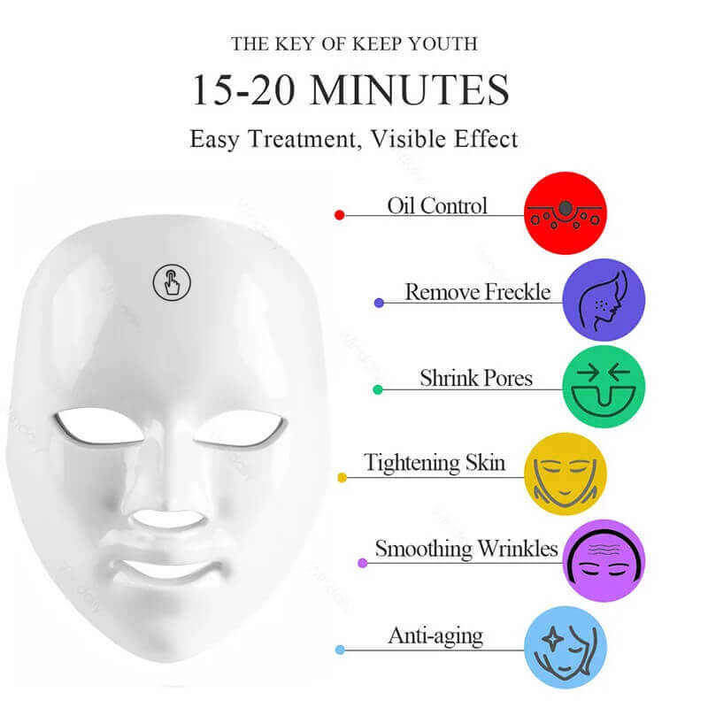 LED Light Therapy Mask – Rechargeable Facial Treatment for Radiant Skin